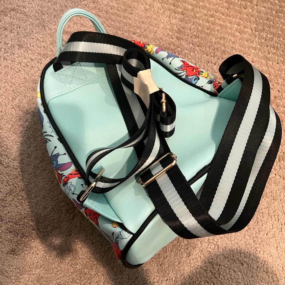 Disney Stitch Patterned Backpack With Red And Blue - image 2